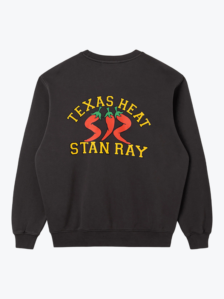 Stan Ray Stan Ray - Pepper Crew  Raven Black - Truien - Heren Zwart Truien
