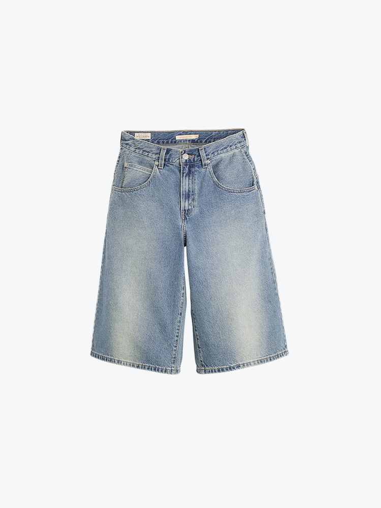Levi's Levi's - Super Baggy Jort Hazy Times Med Indigo - Shorts - Dames Blauw Shorts
