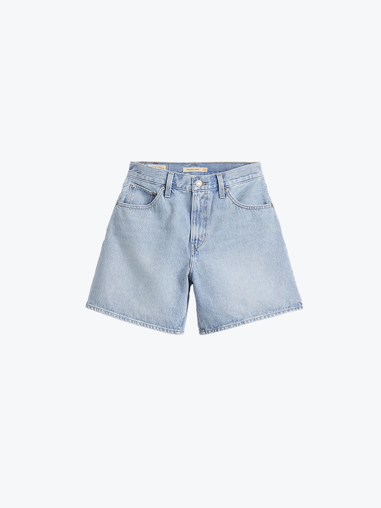 Levi's Levi's - High Baggy Short Far And Wide Short Med Indigo - Shorts - Dames Blauw Shorts