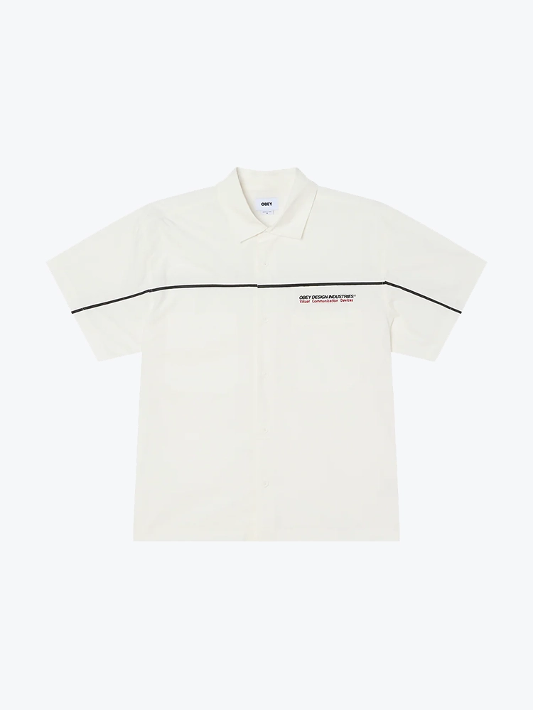 Obey Obey - Camber Woven White - Overhemden - Heren Wit Overhemden