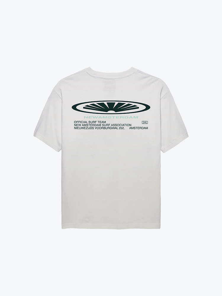 New Amsterdam Surf Association New Amsterdam Surf Association - Shaper Tee Overdyed White Overdyed White - T-Shirts - Heren Wit T-Shirts