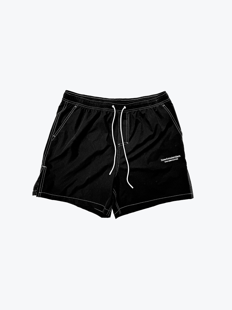 New Amsterdam Surf Association New Amsterdam Surf Association - Contrast Swimshort Black Black - Zwembroeken - Heren Zwart Zwembroeken