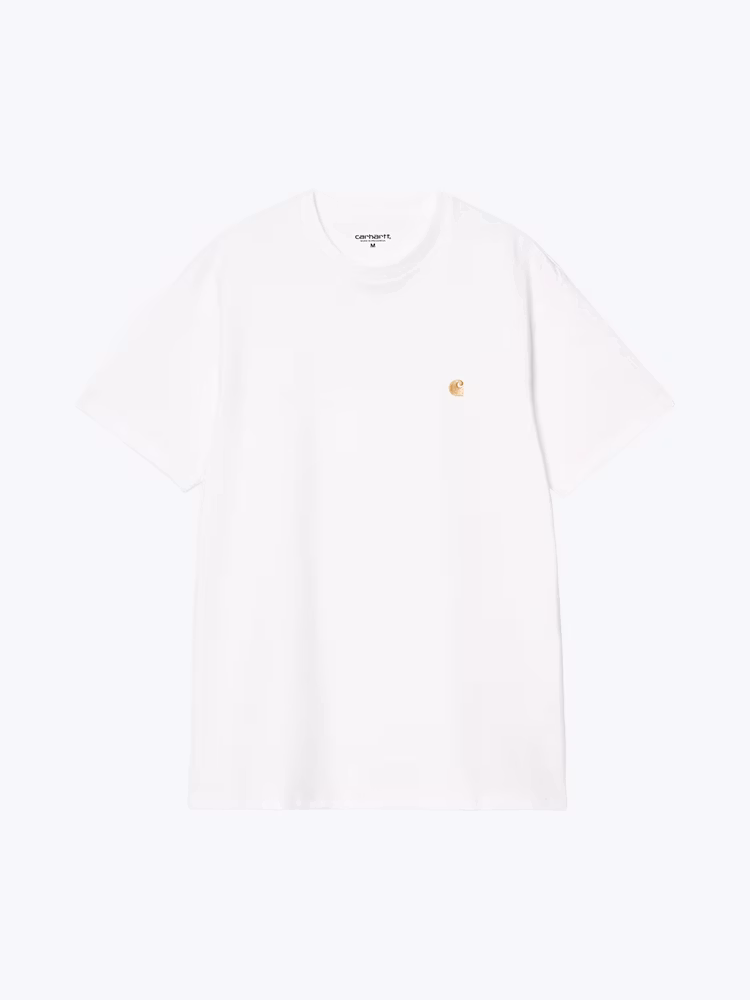Carhartt WIP Carhartt WIP - S/S Chase T-Shirt White / Gold - T-Shirts - Heren Wit T-Shirts