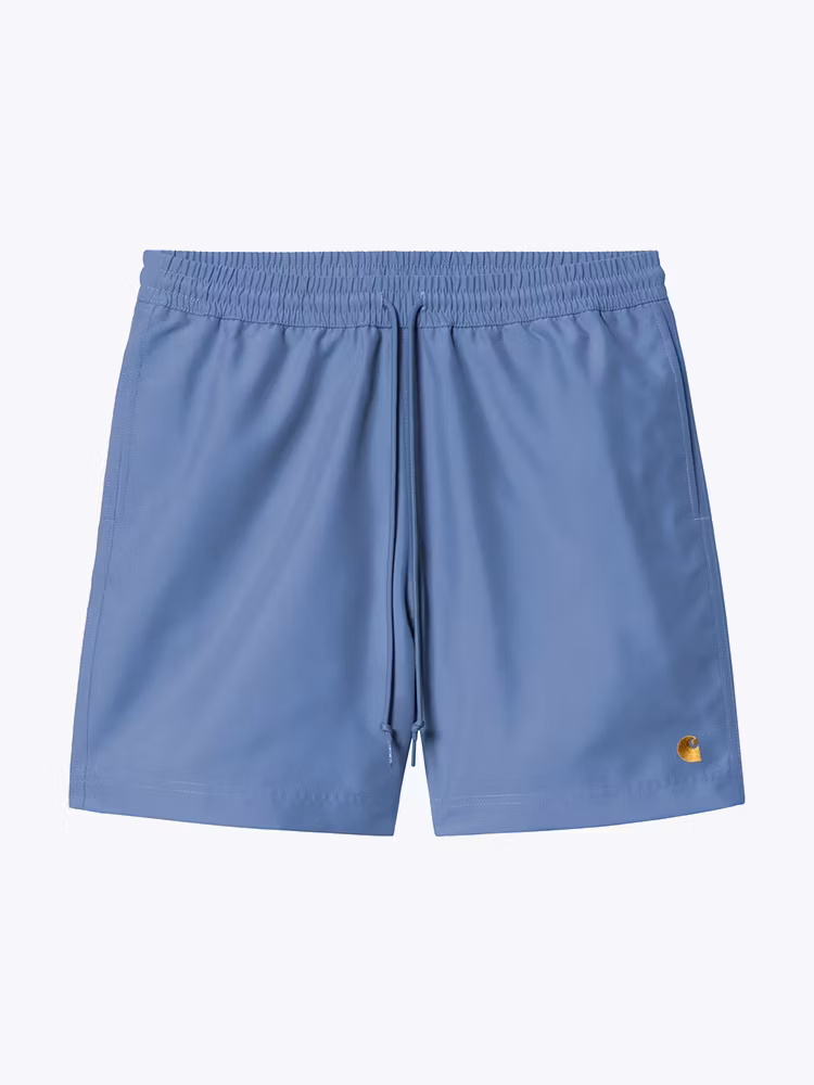 Carhartt WIP Carhartt WIP - Chase Swim Trunks Curacao / Gold - Zwembroeken - Heren Blauw Zwembroeken