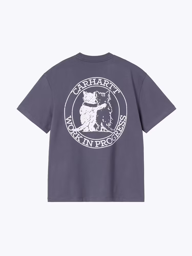 Carhartt WIP Carhartt WIP - W' S/S Hugging Cats T-Shirt Shady Purple - T-Shirts - Dames Paars T-shirts