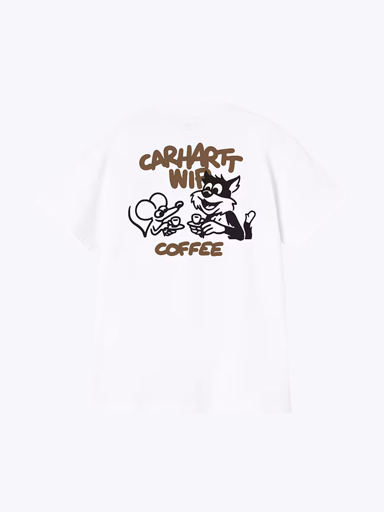 Carhartt WIP Carhartt WIP - S/S Coffee Break T-Shirt White - T-Shirts - Heren Wit T-Shirts