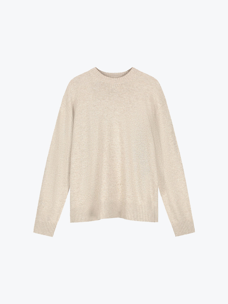 OLAF Olaf - Essential Knitted Crewneck Offwhite - Truien - Heren Wit Truien