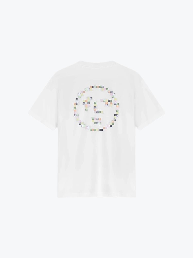 OLAF Olaf - Dotted Face Tees Optical White - T-Shirts - Heren Wit T-Shirts