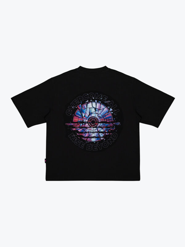 Ofur OFUR - Broken CD Cropped T-Shirt Black - T-Shirts - Heren Zwart T-Shirts