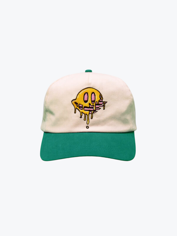 Ofur OFUR - Dripping Smiley 5 Panel snapback Cap Green - Petten - Unisex Groen Petten
