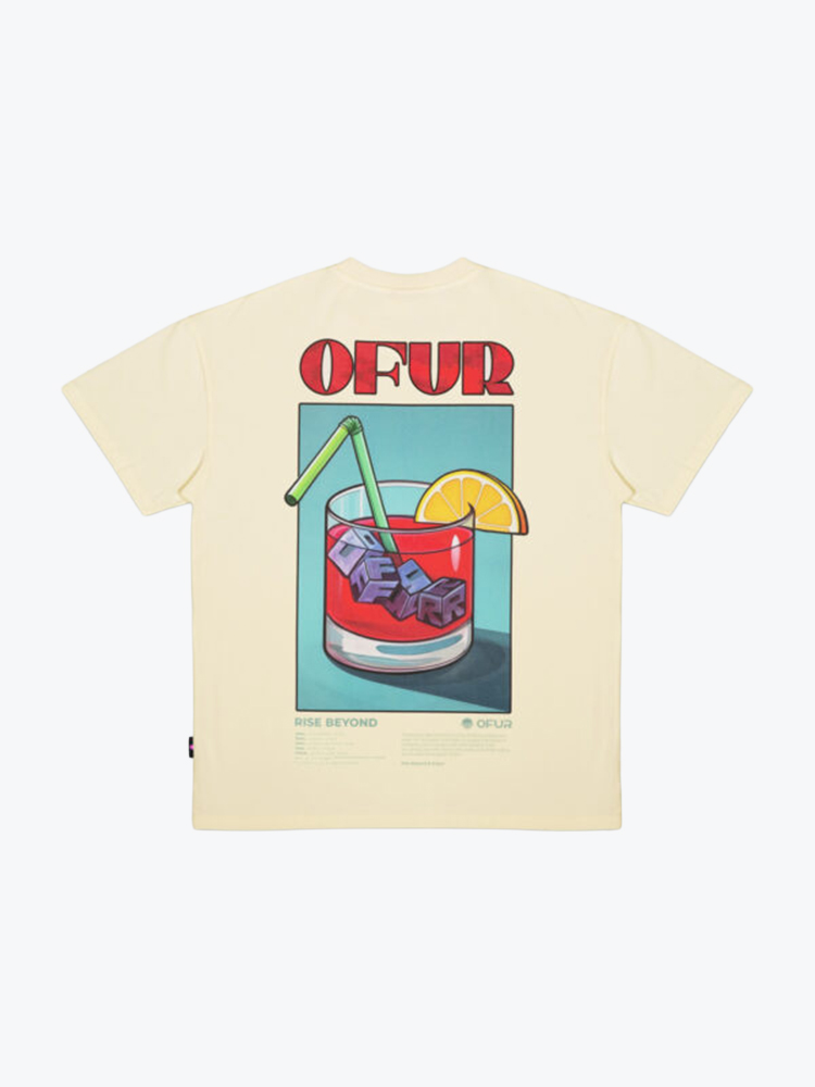 Ofur OFUR - On the Rocks T-Shirt off white - T-Shirts - Heren Beige T-Shirts