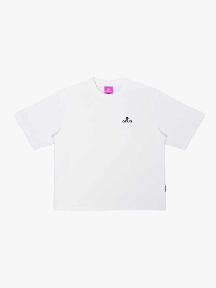 Ofur OFUR - Original Cropped T-Shirt White - T-Shirts - Heren Wit T-Shirts