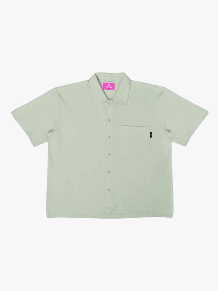 Ofur OFUR - Script Waffle Shirt S/S Light Green - T-Shirts - Heren Groen T-Shirts