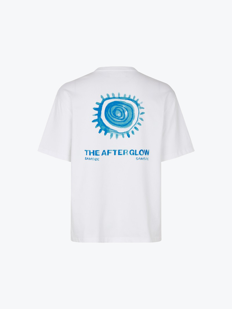 Samsoe Samsoe Samsoe Samsoe - Sasteven T-Shirt 11725 Blue Spiral - T-Shirts - Heren Blauw T-Shirts