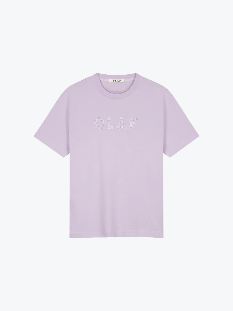 OLAF Olaf - Dotted Olaf Tees Purple Heather - T-Shirts - Heren Paars T-Shirts