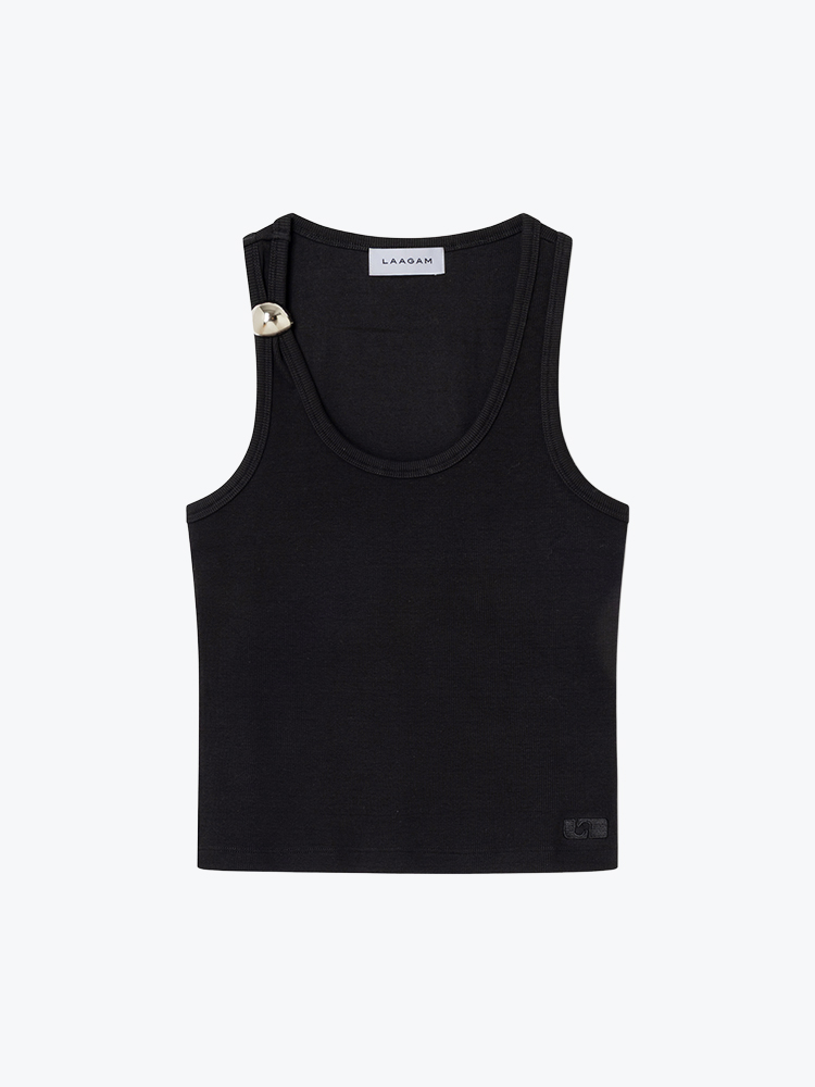 Laagam Laagam - Eden Black Tank Top Black - T-Shirts - Dames Zwart T-shirts