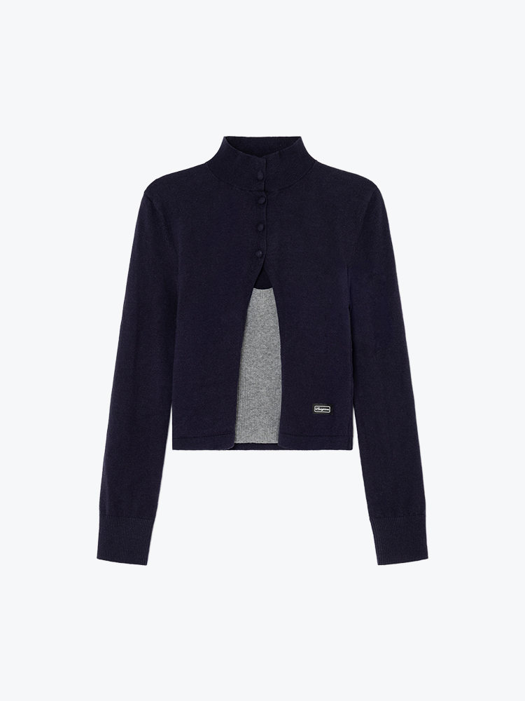 Laagam Laagam - Halsey Navy Cardigan Navy - Vesten - Dames Blauw Vesten