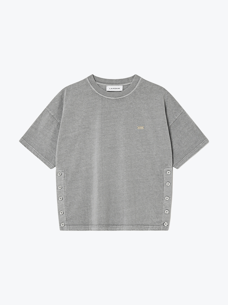 Laagam Laagam - Naeva Grey T Shirt Grey - T-Shirts - Dames Grijs T-shirts