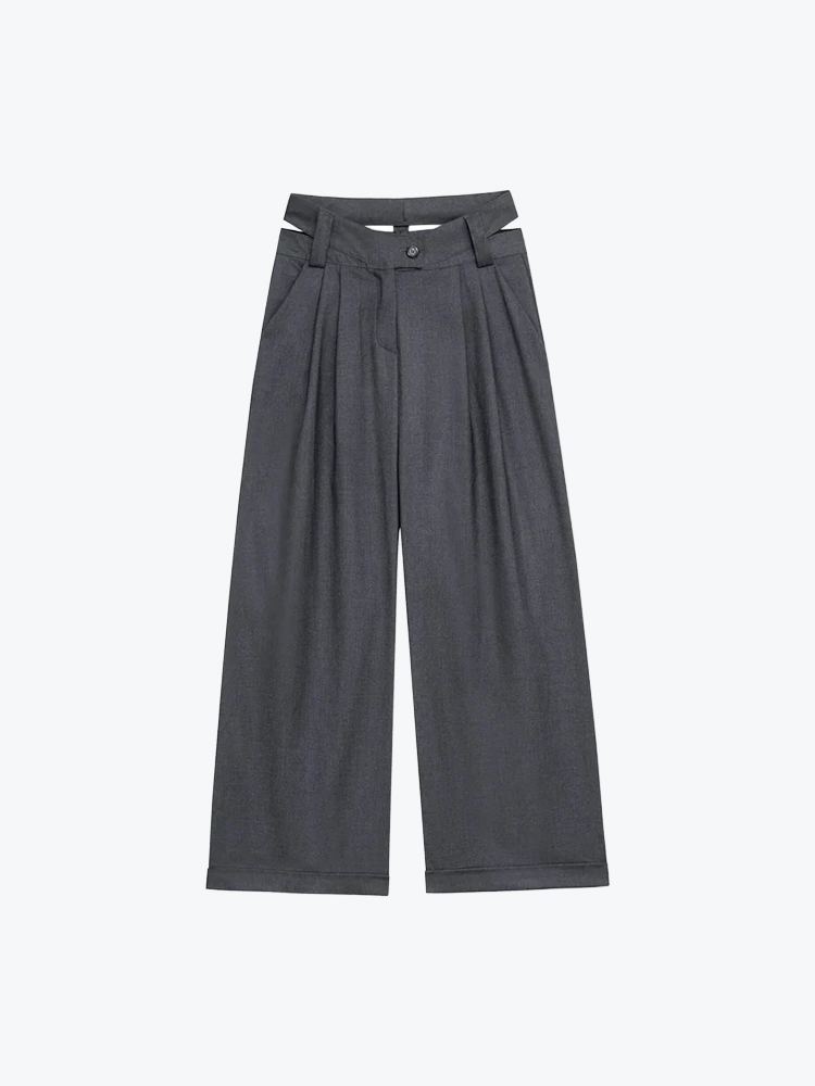 Laagam Laagam - Smith Grey Tailored Pants Grey - Broeken - Dames Grijs Broeken