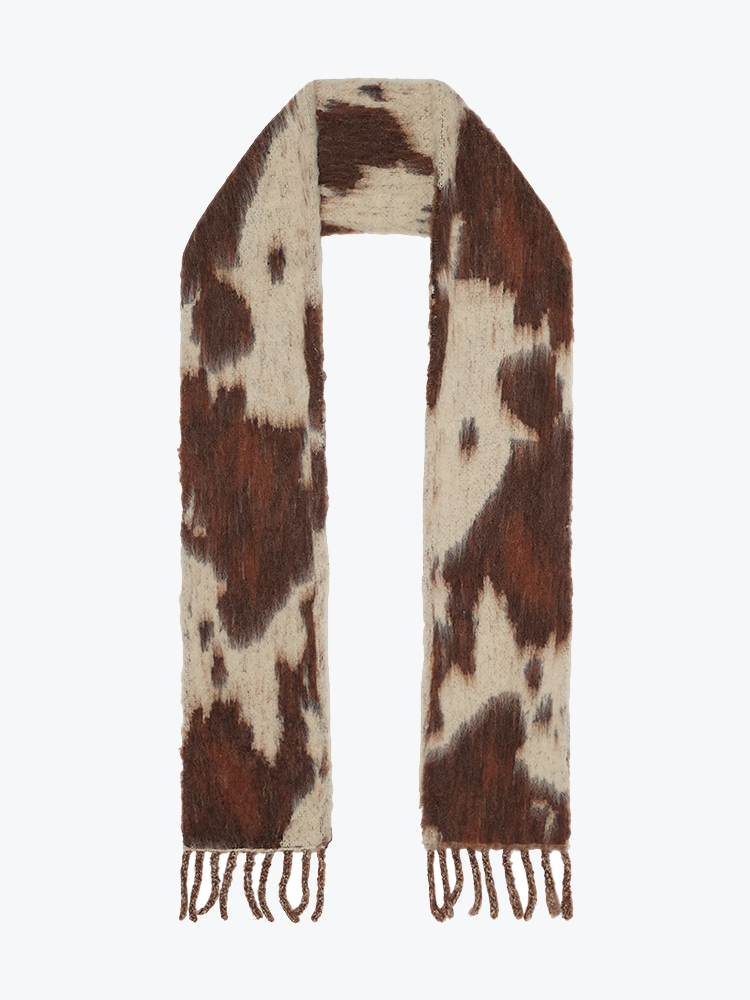 Obey Obey - Obey max scarf Cow multi - Sjaals - Heren Bruin Sjaals