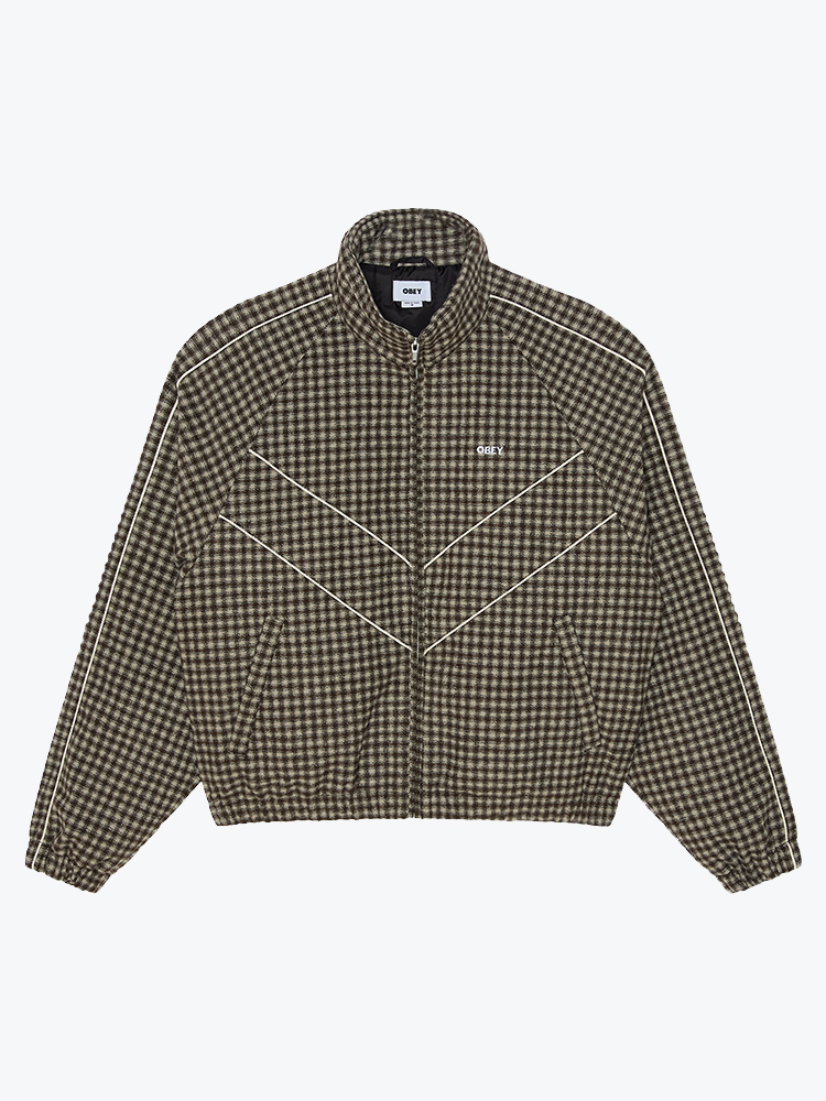 Obey Obey - Obey leisure training jacket Abbey stone plaid - Jassen - Heren Bruin Jassen