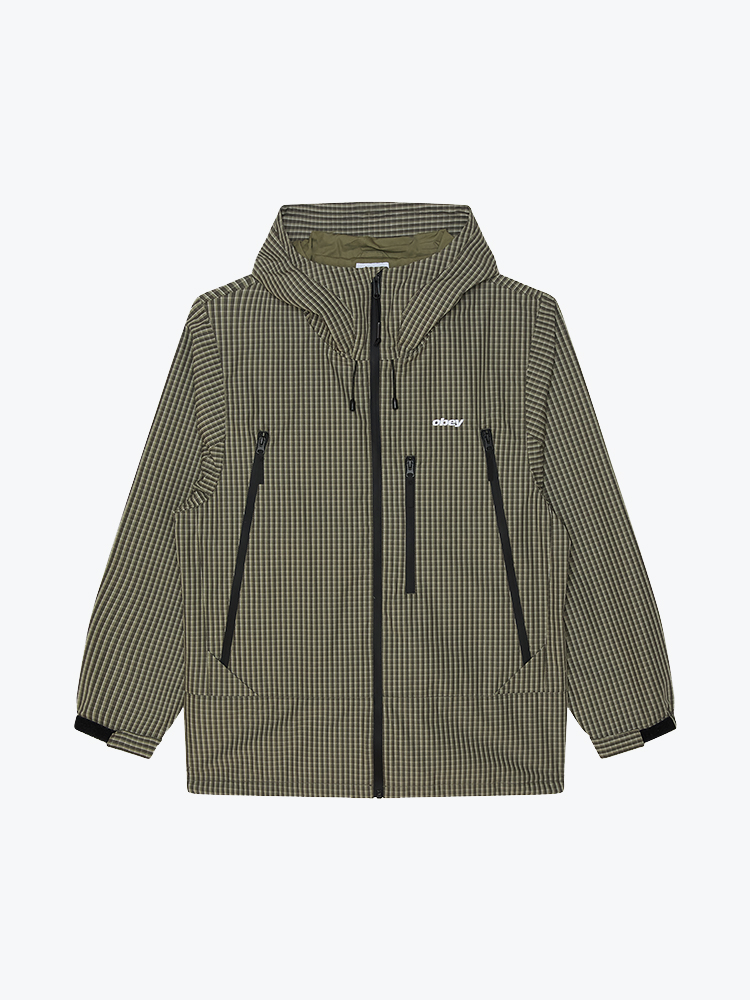 Obey Obey - Obey obsidian jacket Vetiver plaid - Jassen - Heren Grijs Jassen