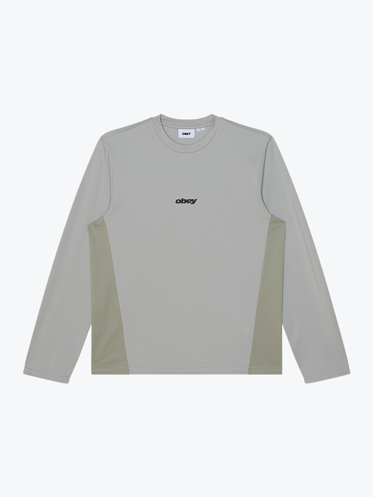 Obey Obey - Basecamp knit ls shirt Drizzle multi - Truien - Heren Grijs Truien