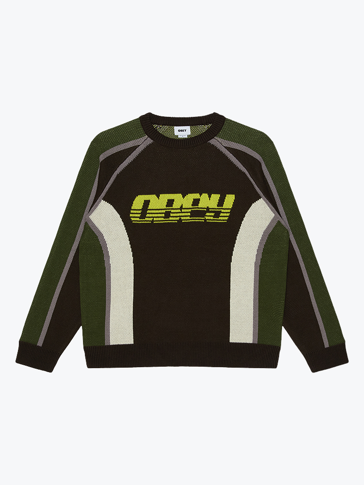 Obey Obey - Obey estadio sweater Brown multi - Truien - Heren Bruin Truien