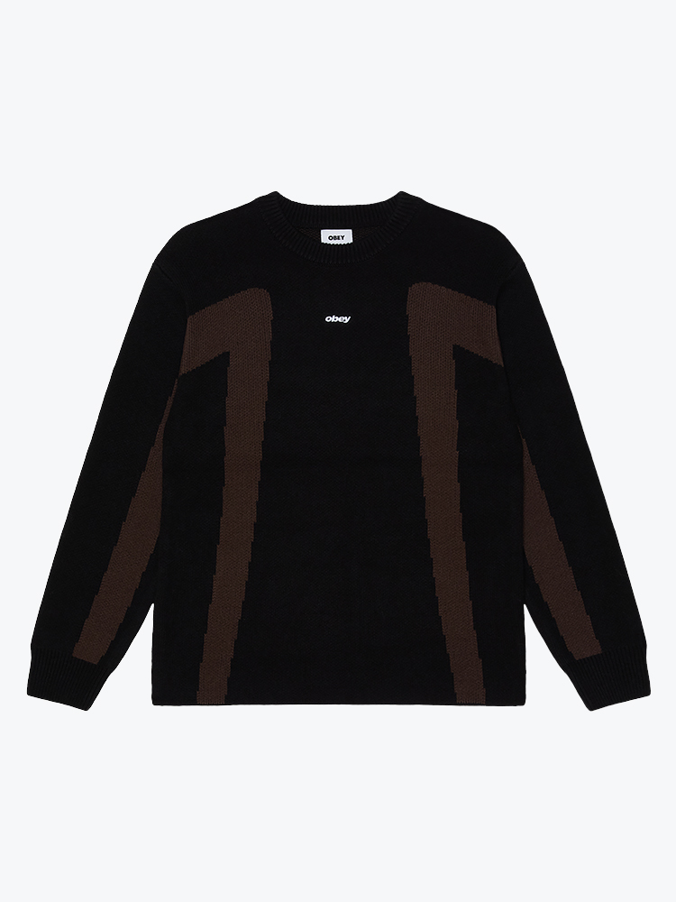 Obey Obey - Obey brann sweater Digital black multi - Truien - Heren Zwart Truien