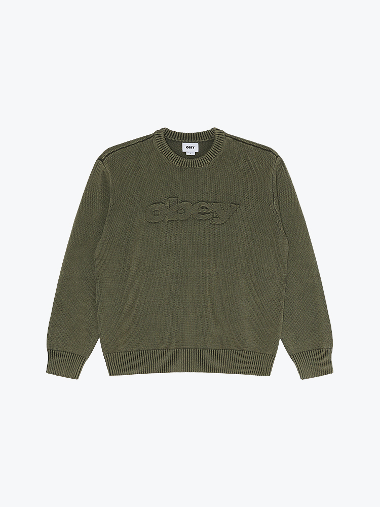 Obey Obey - Fade wash speed logo sweater Chimera faded wash - Truien - Heren Grijs Truien