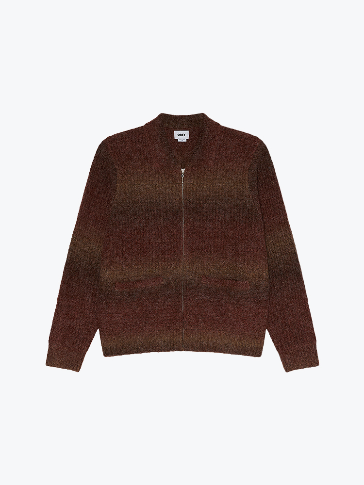 Obey Obey - Obey anton gradient cardigan Brown multi - Vesten - Heren Bruin Vesten