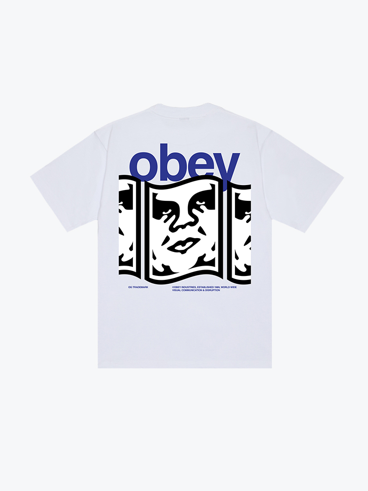 Obey Obey - Obey disruption White - T-Shirts - Heren Wit T-Shirts