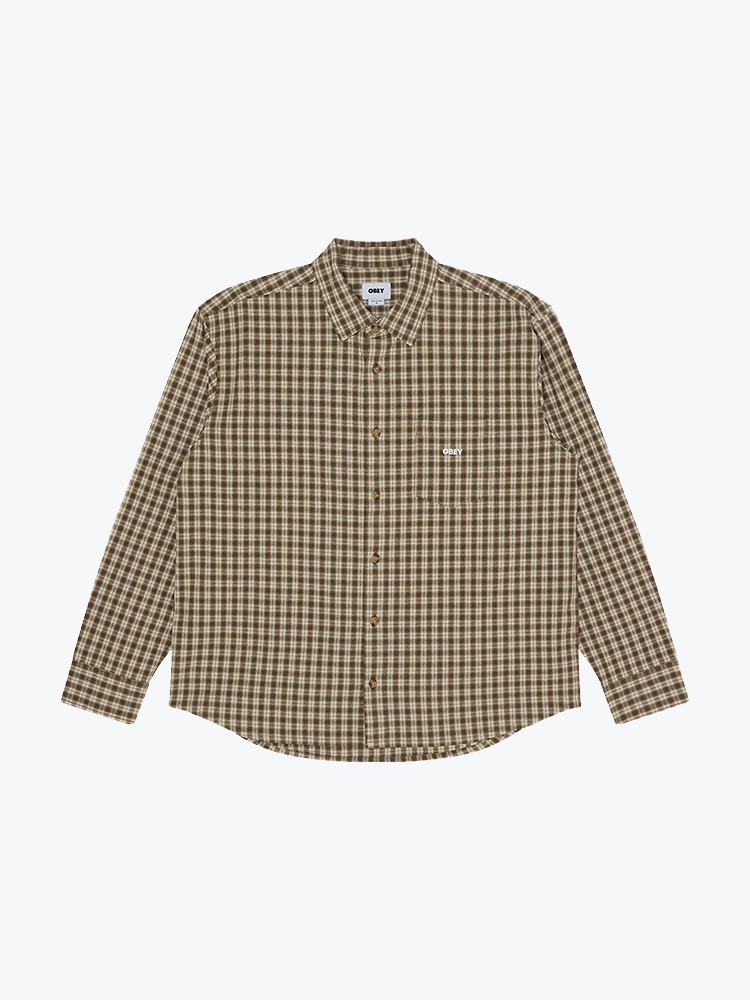 Obey Obey - Bigwig axel woven Canteen multi - Overhemden - Heren Grijs Overhemden