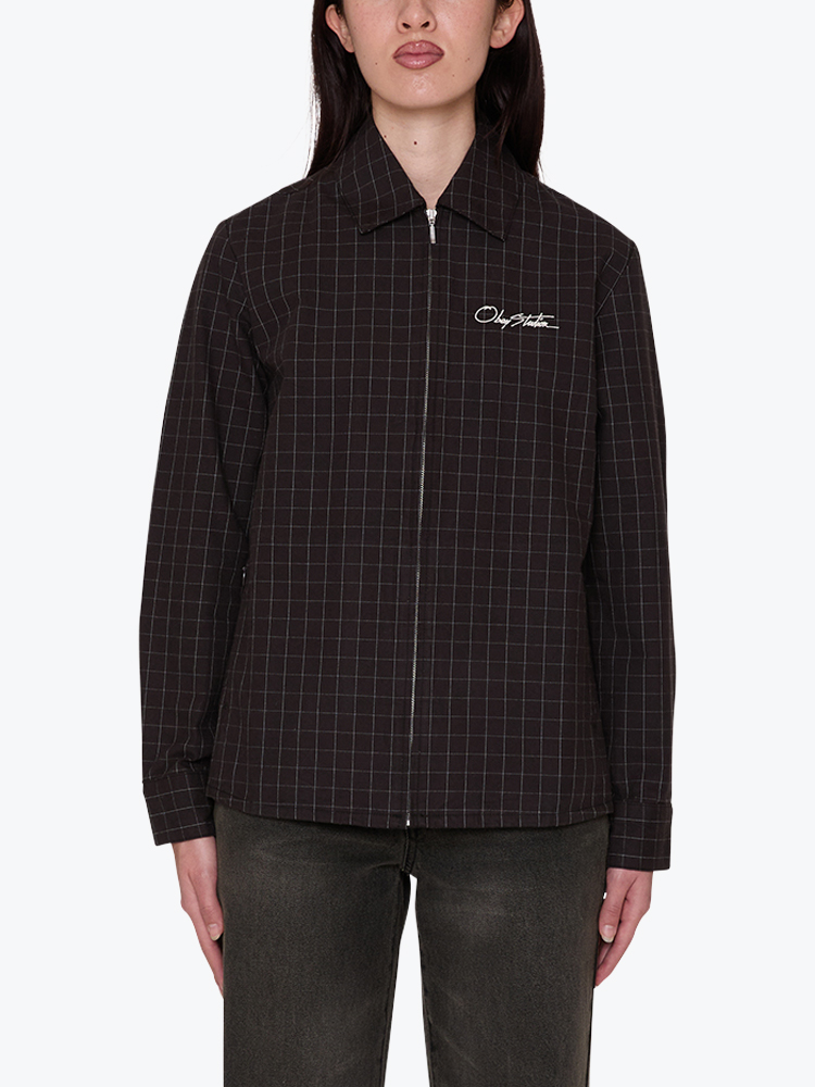 Obey Obey - Obey dana shirt jacket Brown multi - Jassen - Dames Bruin Jassen