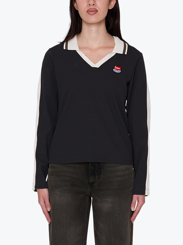 Obey Obey - Obey aren polo ls Black multi - Truien - Dames Zwart Truien
