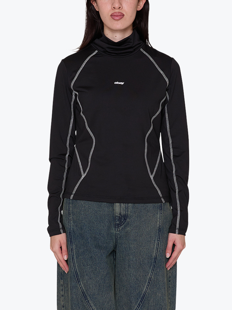 Obey Obey - Obey nalia turtle neck top Black - Truien - Dames Zwart Truien