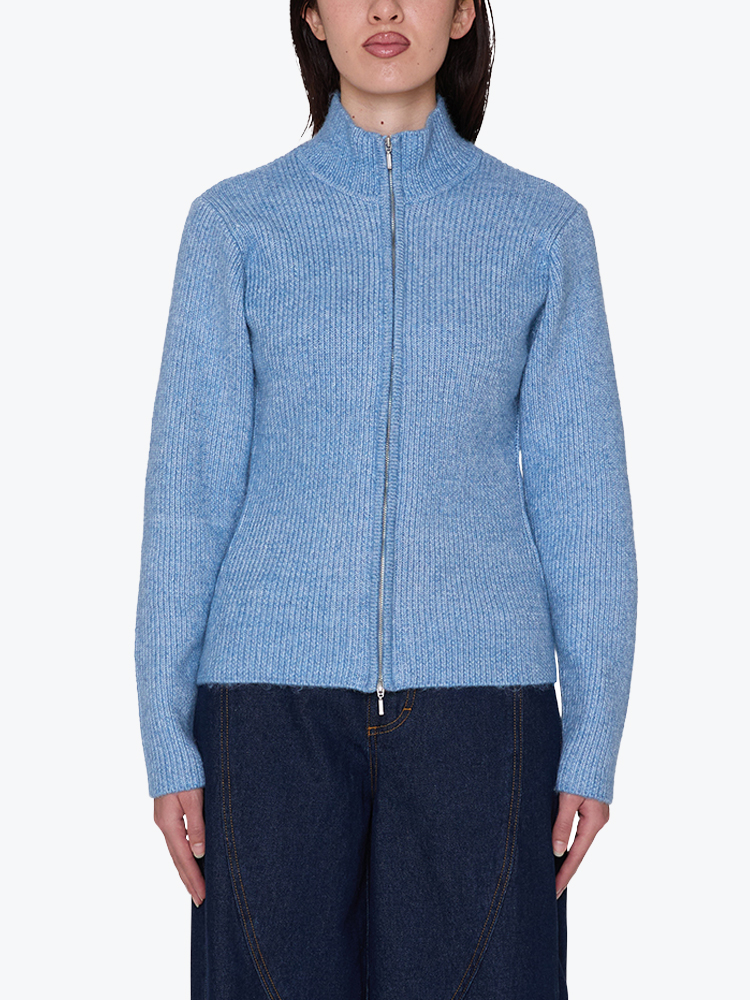 Obey Obey - Obey ciel 2way zip cardigan Coronet blue - Truien - Dames Blauw Truien