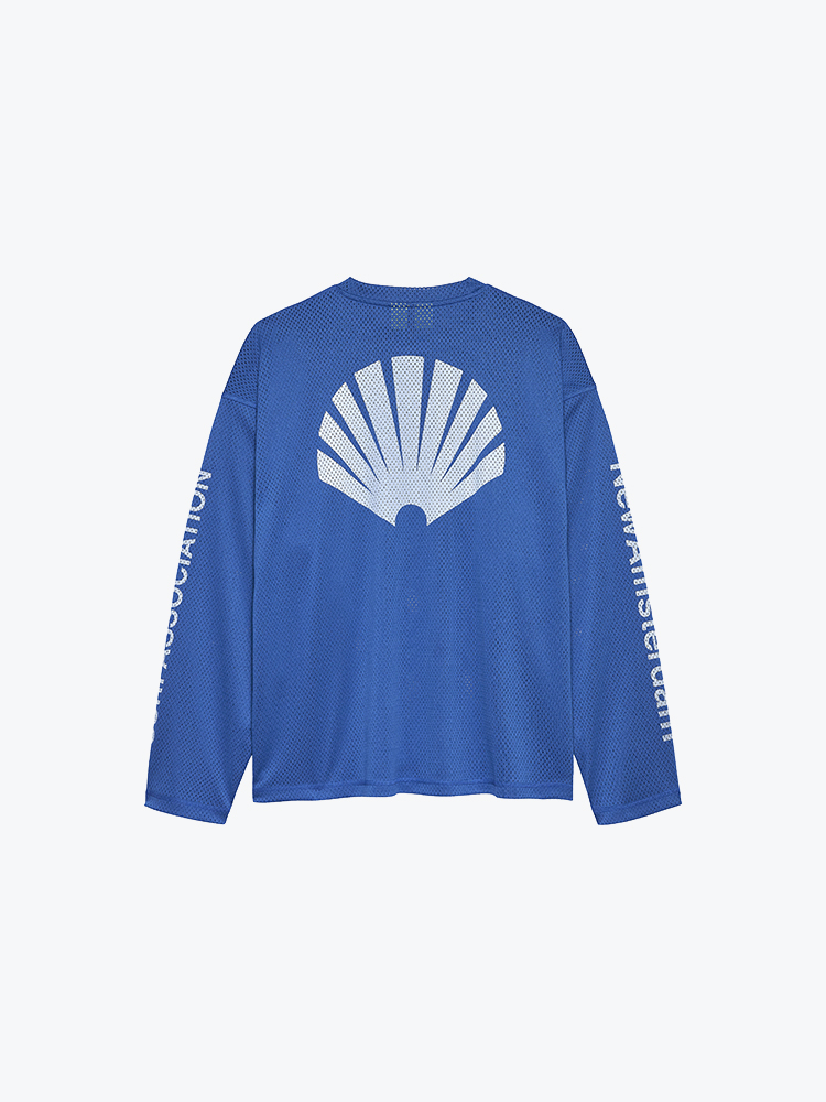 New Amsterdam Surf Association New Amsterdam Surf Association - Mesh Logo Longsleeve Cobalt - Overhemden - Heren Grijs Overhemden