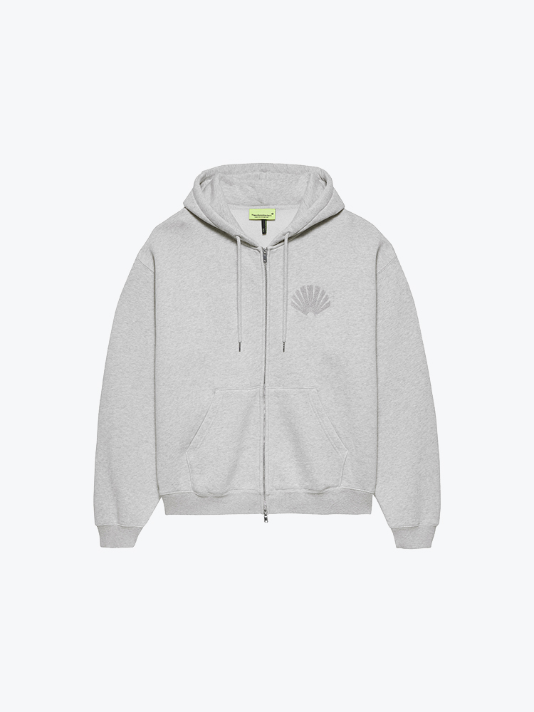 New Amsterdam Surf Association New Amsterdam Surf Association - Chop Zip Hoodie Grey Melange - Truien - Heren Grijs Truien