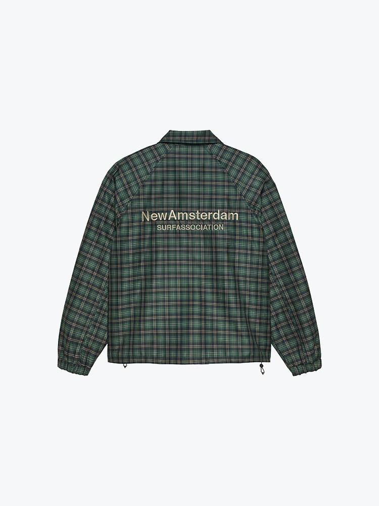 New Amsterdam Surf Association New Amsterdam Surf Association - Coach Jacket Green Check - Jassen - Heren Groen Jassen