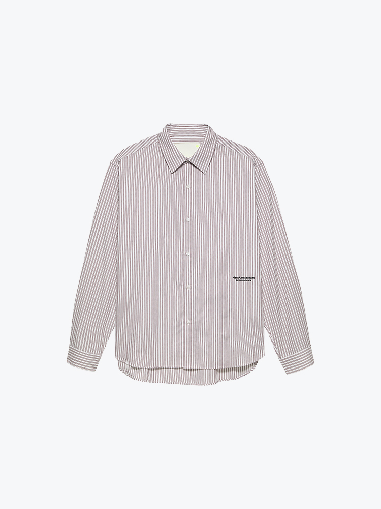 New Amsterdam Surf Association New Amsterdam Surf Association - Beach Shirt White/Red Stripe - Overhemden - Heren Wit Overhemden