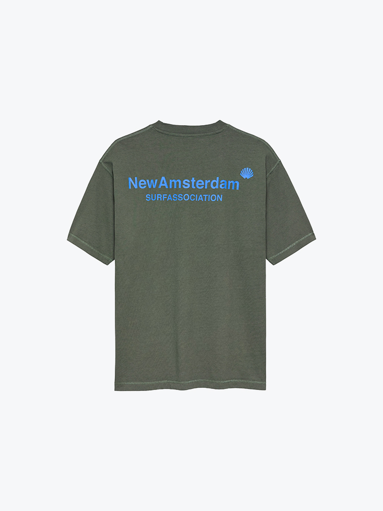 New Amsterdam Surf Association New Amsterdam Surf Association - Logo Tee Teal/Deep Sea - T-Shirts - Heren Grijs T-Shirts