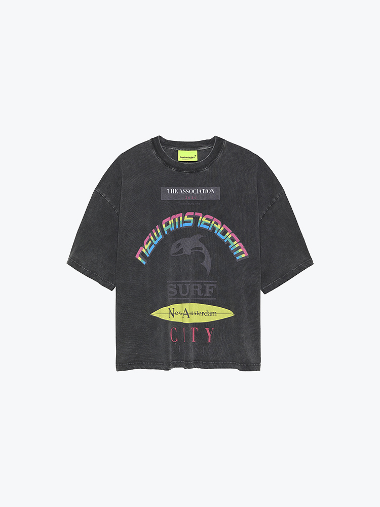 New Amsterdam Surf Association New Amsterdam Surf Association - Announcement Tee Black - T-Shirts - Heren Zwart T-Shirts
