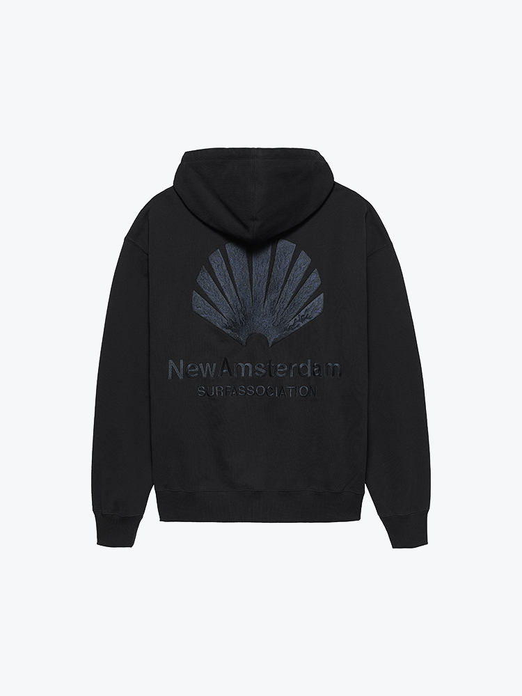 New Amsterdam Surf Association New Amsterdam Surf Association - Logo Hoodie Black/Night Sky - Truien - Heren Zwart Truien