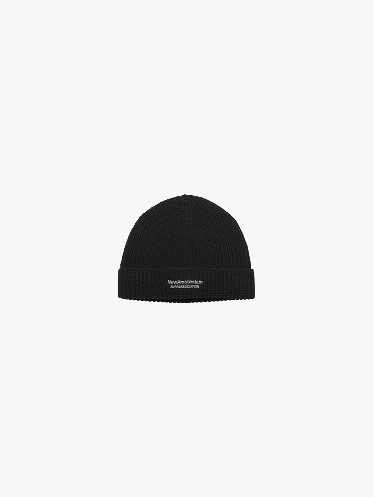 New Amsterdam Surf Association New Amsterdam Surf Association - Reversible Logo Beanie Black - Mutsen - Heren Zwart Mutsen