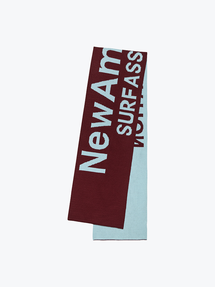 New Amsterdam Surf Association New Amsterdam Surf Association - Name Scarf Burgendy/Pastel Blue - Sjaals - Heren Rood Sjaals