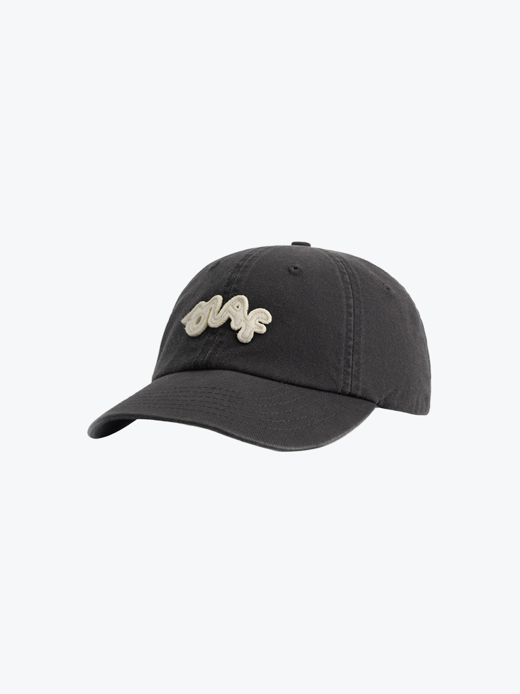 OLAF Olaf - Washed Signature Logo Cap Charcoal - Petten - Heren Grijs Petten