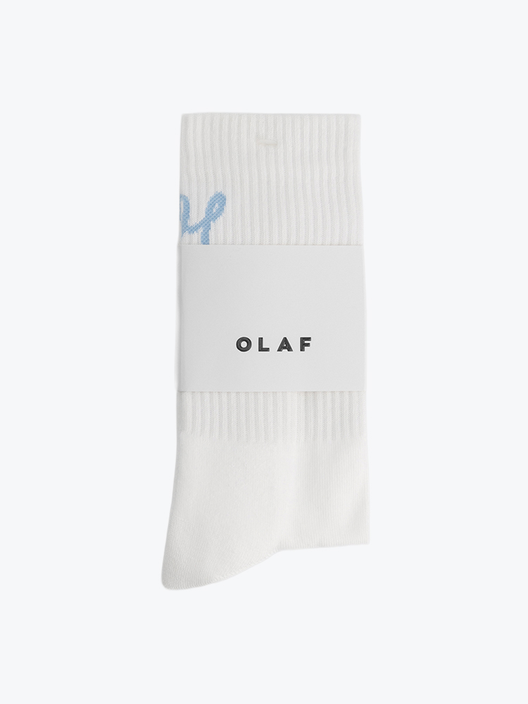 OLAF Olaf - Monogram Logo Socks Optical White - Sokken - Heren Wit Sokken
