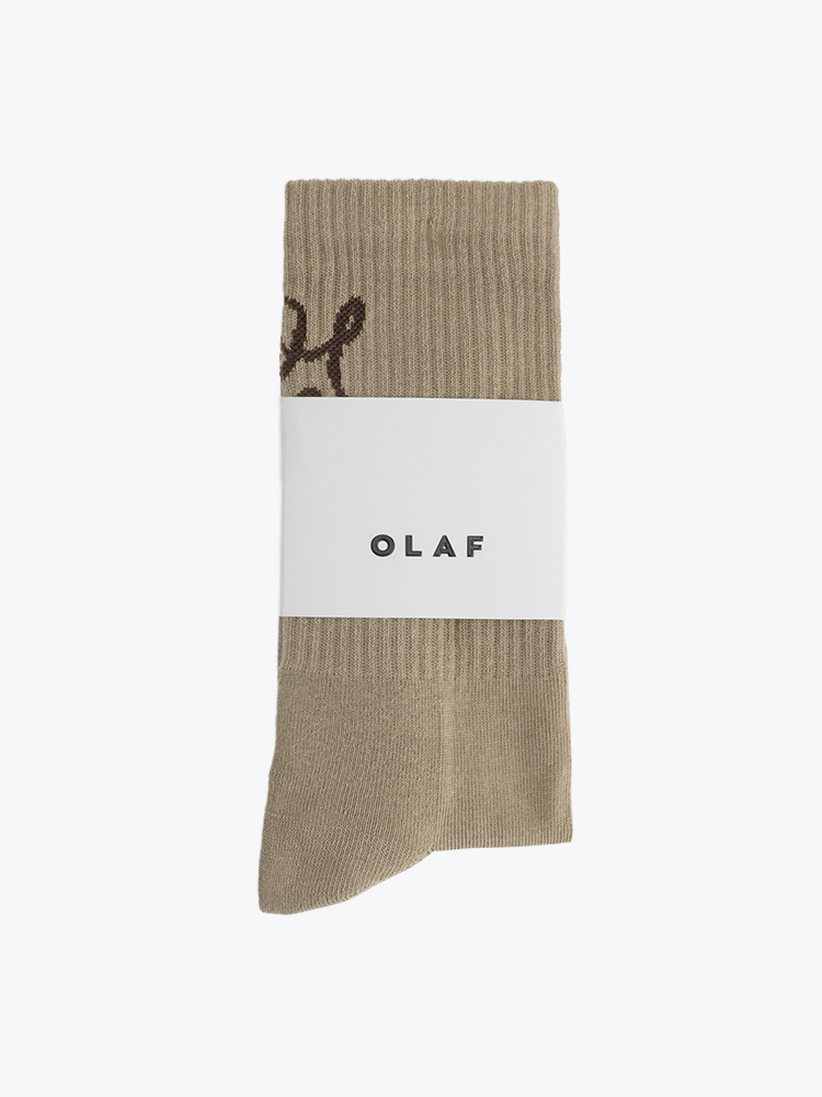 OLAF Olaf - Monogram Logo Socks Treehouse - Sokken - Heren Bruin Sokken