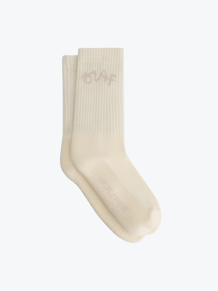 OLAF Olaf - Signature Logo Socks Offwhite - Sokken - Heren Wit Sokken